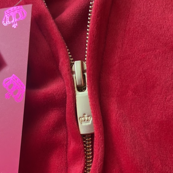 💋Juicy Couture set bling sequins red velour 2 piece set sz XL NWT - Picture 13 of 17